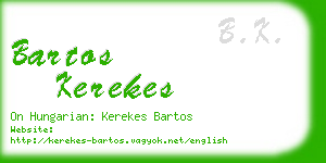 bartos kerekes business card